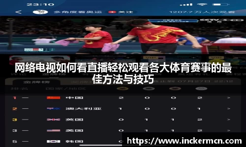 网络电视如何看直播轻松观看各大体育赛事的最佳方法与技巧